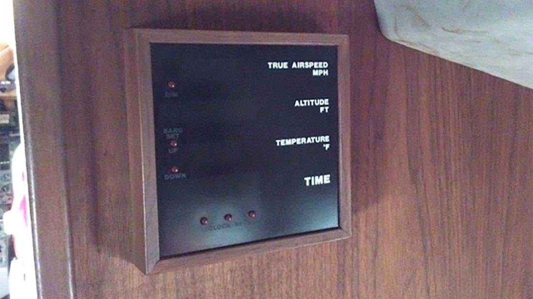 <strong>Electronic display: </strong>This electronic display would have shown the time, temperature, altitude and air speed. 