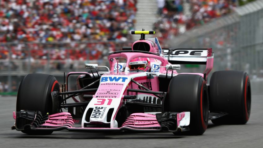 MONTREAL, QC - JUNE 10: Esteban Ocon of France driving the (31) Sahara Force India F1 Team VJM11 Mercedes on track during the Canadian Formula One Grand Prix at Circuit Gilles Villeneuve on June 10, 2018 in Montreal, Canada.  (Photo by Mark Thompson/Getty Images)