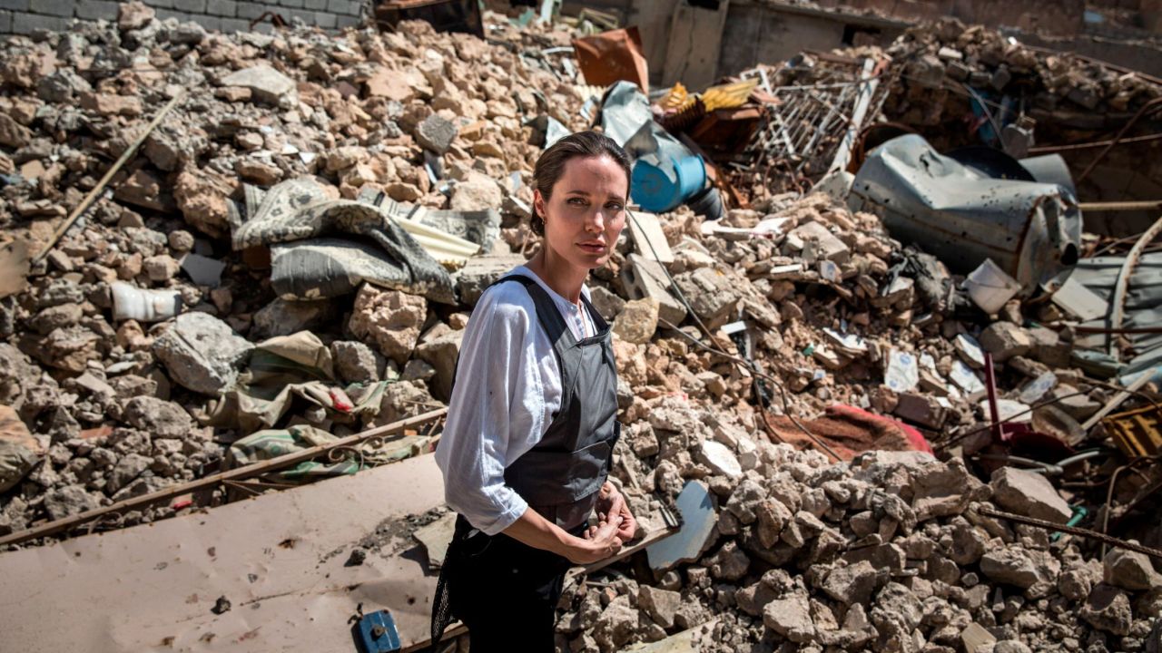 Actress Angelina Jolie, a special envoy for the United Nations' refugee agency, visits Mosul, Iraq, on Saturday, June 16. <a href="https://www.cnn.com/2018/06/16/middleeast/angelina-jolie-mosul-unhcr/index.html" target="_blank">She was visiting</a> to raise awareness of the dire humanitarian situation that plagues the city almost one year after its liberation from ISIS.