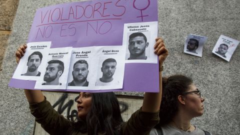 Protests took place in Madrid in April 2018, after the group were cleared of gang rape charges.
