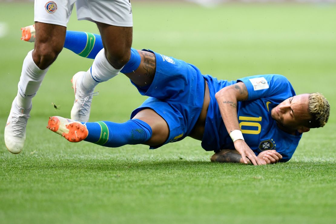 Neymar received much attention from Costa Rica's defenders.