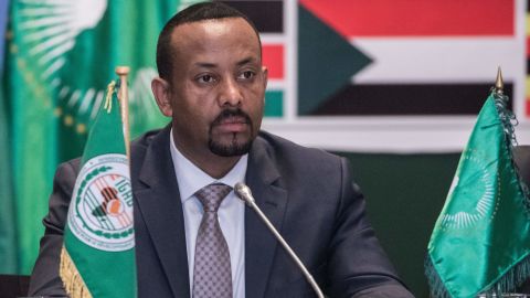 Ethiopian Prime Minister Abiy Ahmed attends a conference this week.