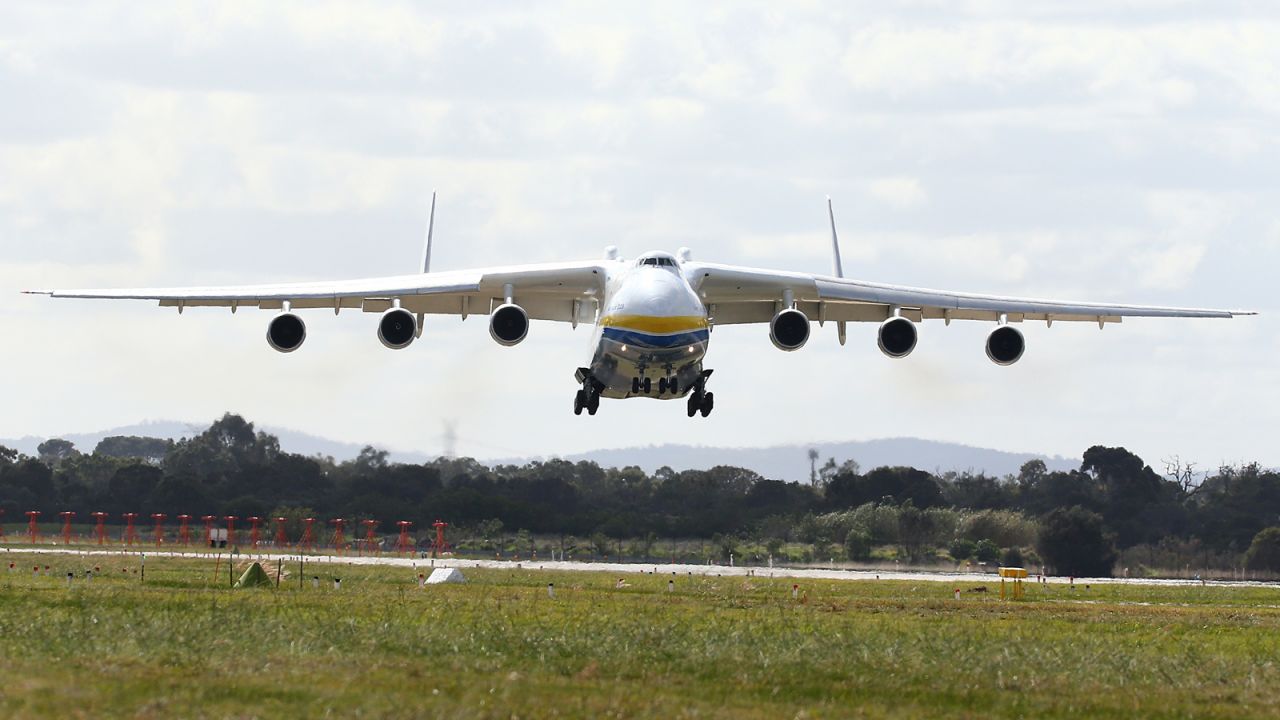 Antonov An-225 Mriya -- the largest aircraft by weight, length and wingspan.