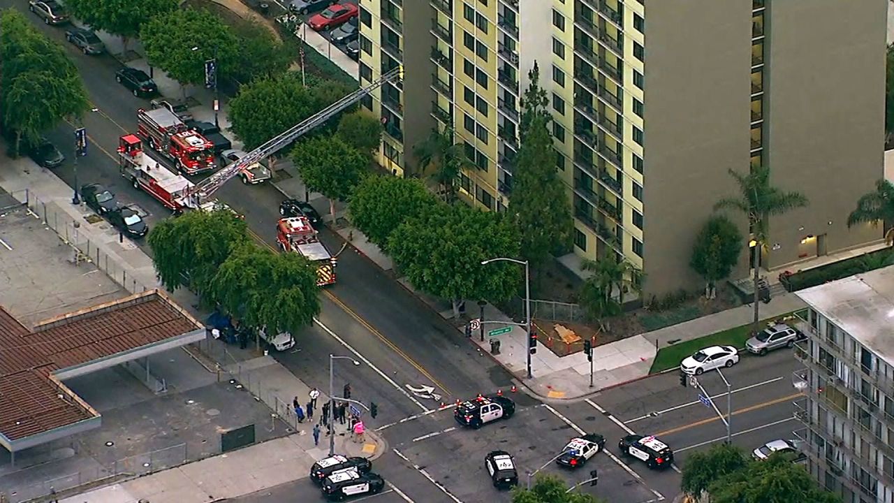 A Long Beach firefighter was killed in a shooting at a senior residential facility.