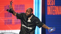 Davido accepts Best International Act onstage at the 2018 BET Awards at Microsoft Theater on June 24, 2018 in Los Angeles, California.  