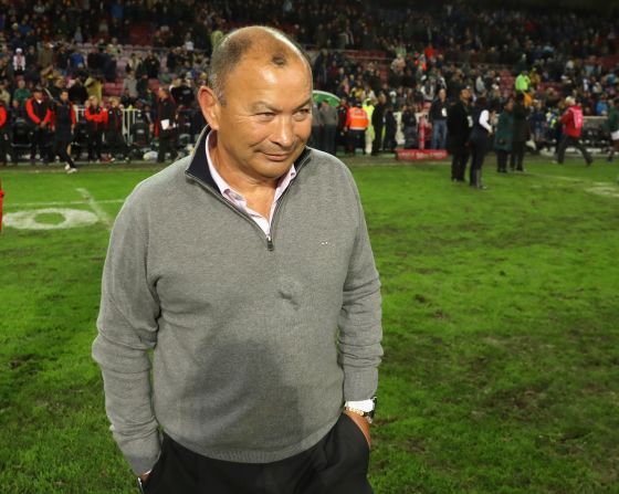 England coach Eddie Jones is all smiles following the side's first Test win in Cape Town against South Africa. England won 25-10 but lost the series 2-1 with the 2019 World Cup looming.