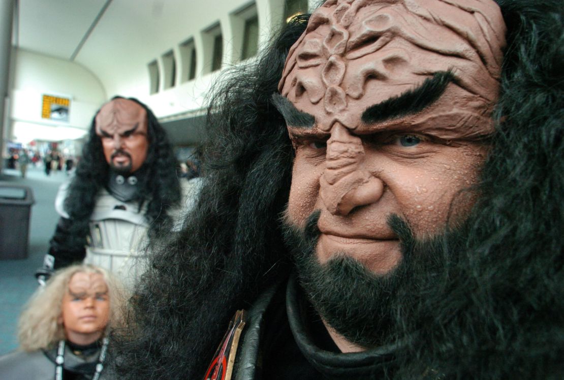 Klingon fans in costumes at the San Diego Comic-Con in 2004.