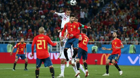 Youssef En Nesyri powered in a header to put Morocco 2-1 ahead.