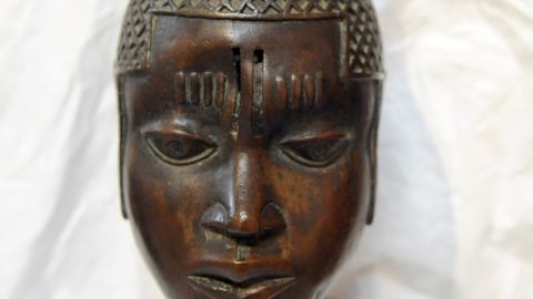 Sixteenth-Century Head of a Queen mother of Benin loan to the Royal Academy of Arts in London by the National Commission for Museums and Monuments returned to Nigeria on January 16, 2013.