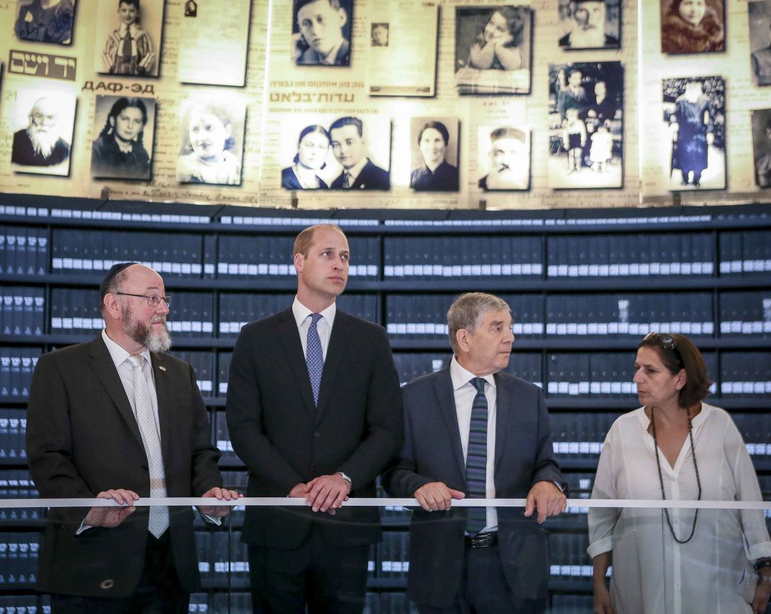 Prince William visited the Yad Vashem Holocaust Memorial Museum on Tuesday.