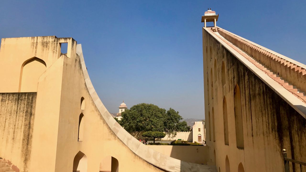 The 'Supreme Instrument' at Jantar Mantar was built in the 18th century using local marble.