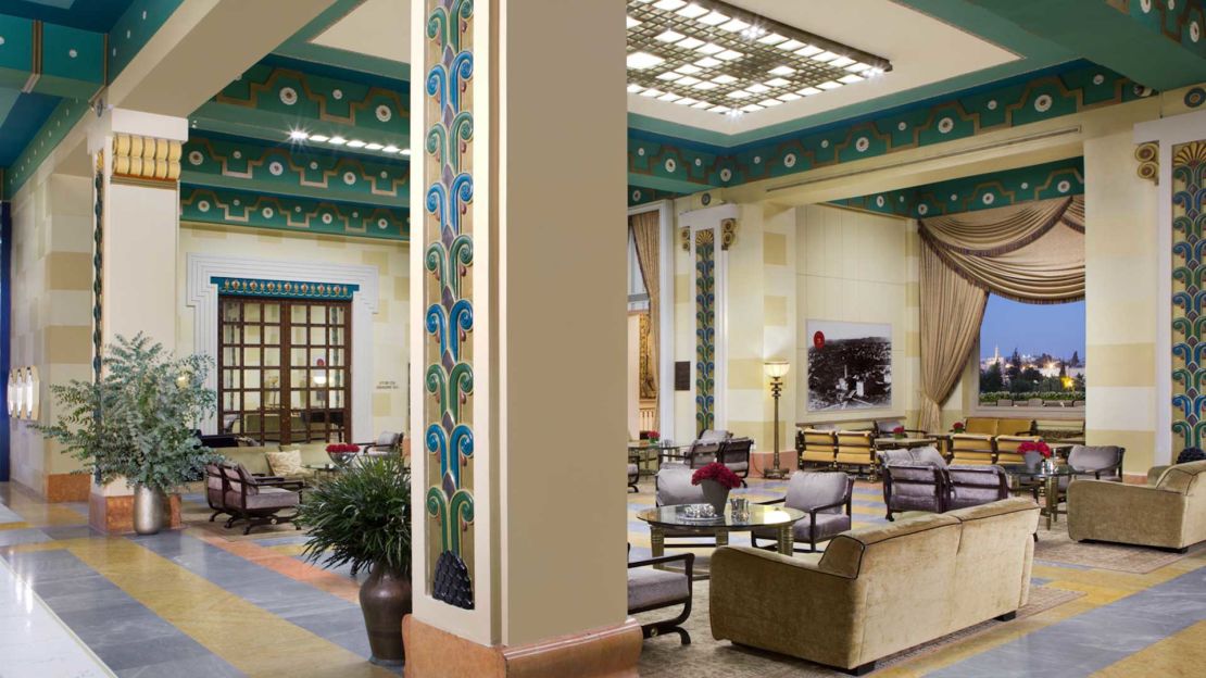 Inside the hotel's opulent lobby.