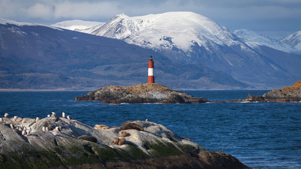 The Beagle Channel separates Argentina's Tierra del Fuego archipelago from remote Chilean islands.