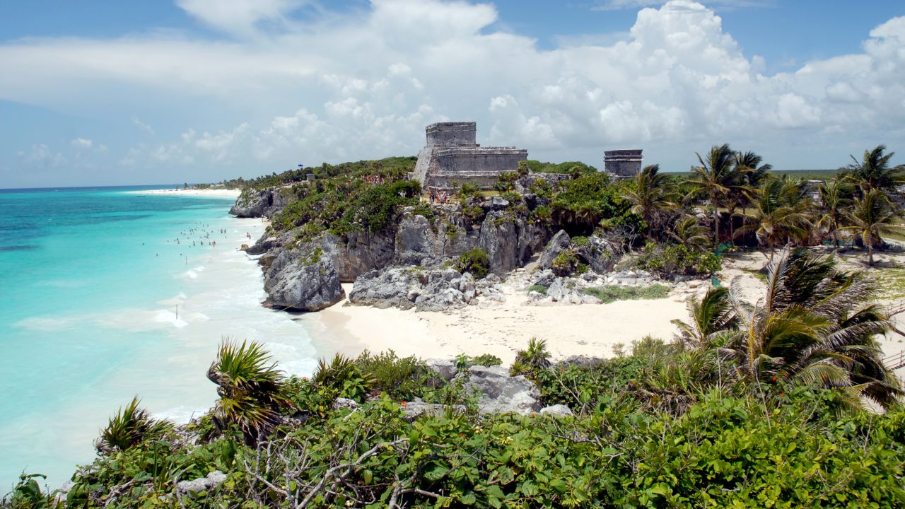 <strong>Riviera Maya, Mexico:</strong> This section of Caribbean coastline on Mexico's northeastern Yucatán Peninsula offers activities like visits to seaside Mayan ruins, snorkeling half-sunken cenotes and swimming with whale sharks.
