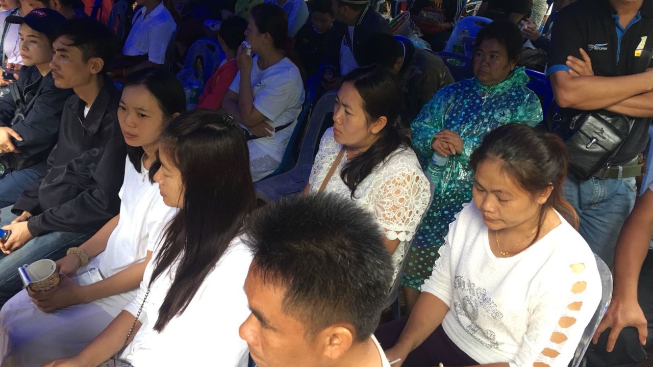The parents of the missing boys have been at the site near Chiang Rai since Saturday.