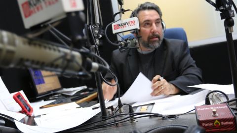 Sergio Sanchez, a strong supporter of President Trump, broadcasts his radio show