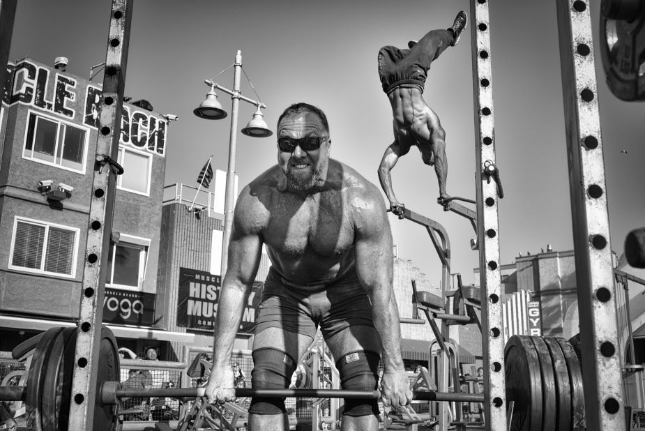 Venice's Muscle Beach Gym, which was once frequented by Arnold Schwarzenegger.