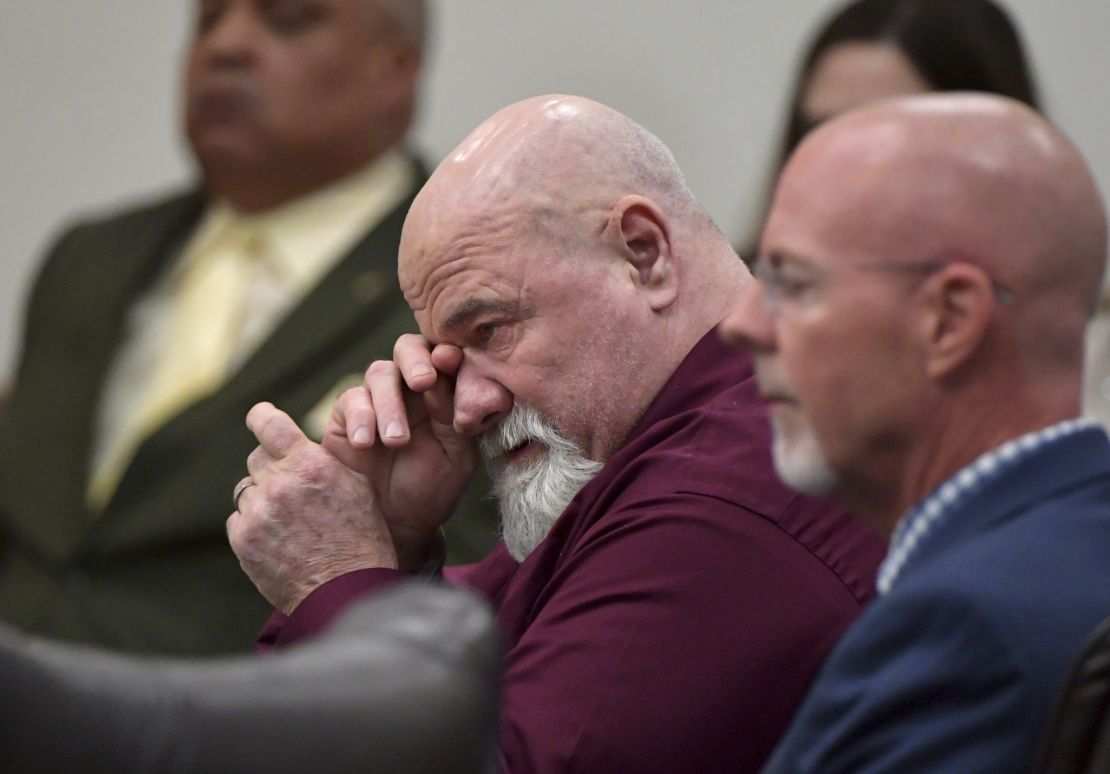 Frankie Gebhardt listens Tuesday as the verdict is read in his murder trial.