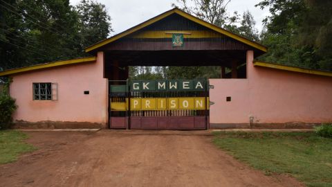 The entrance gate to Mwea prison where the TB defaulters in Mwea, Central Kenya were jailed to finish their treatment. 