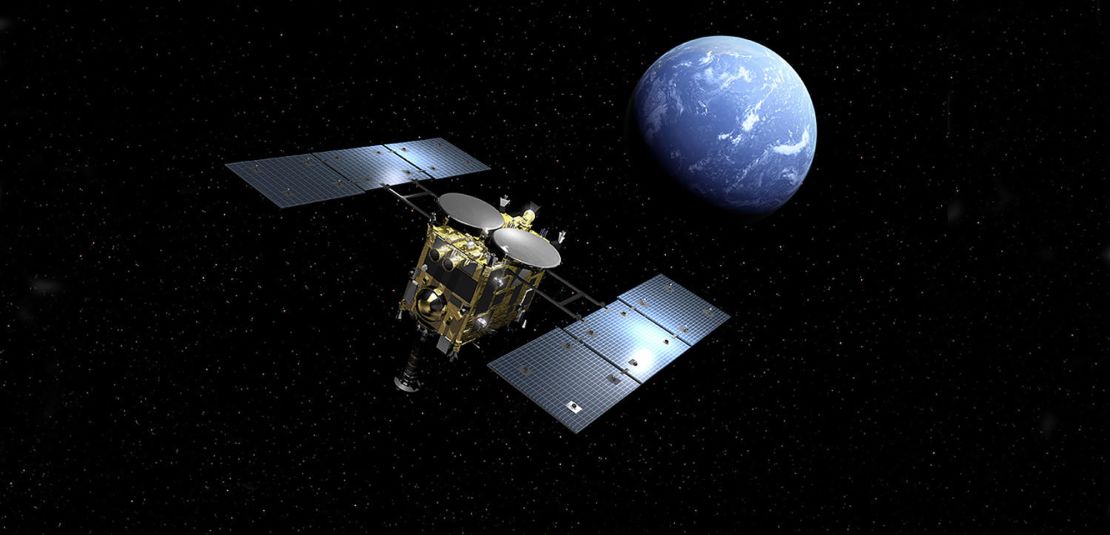 Hayabusa2 will drop off the sample to Earth and continue on its journey to other asteroids.