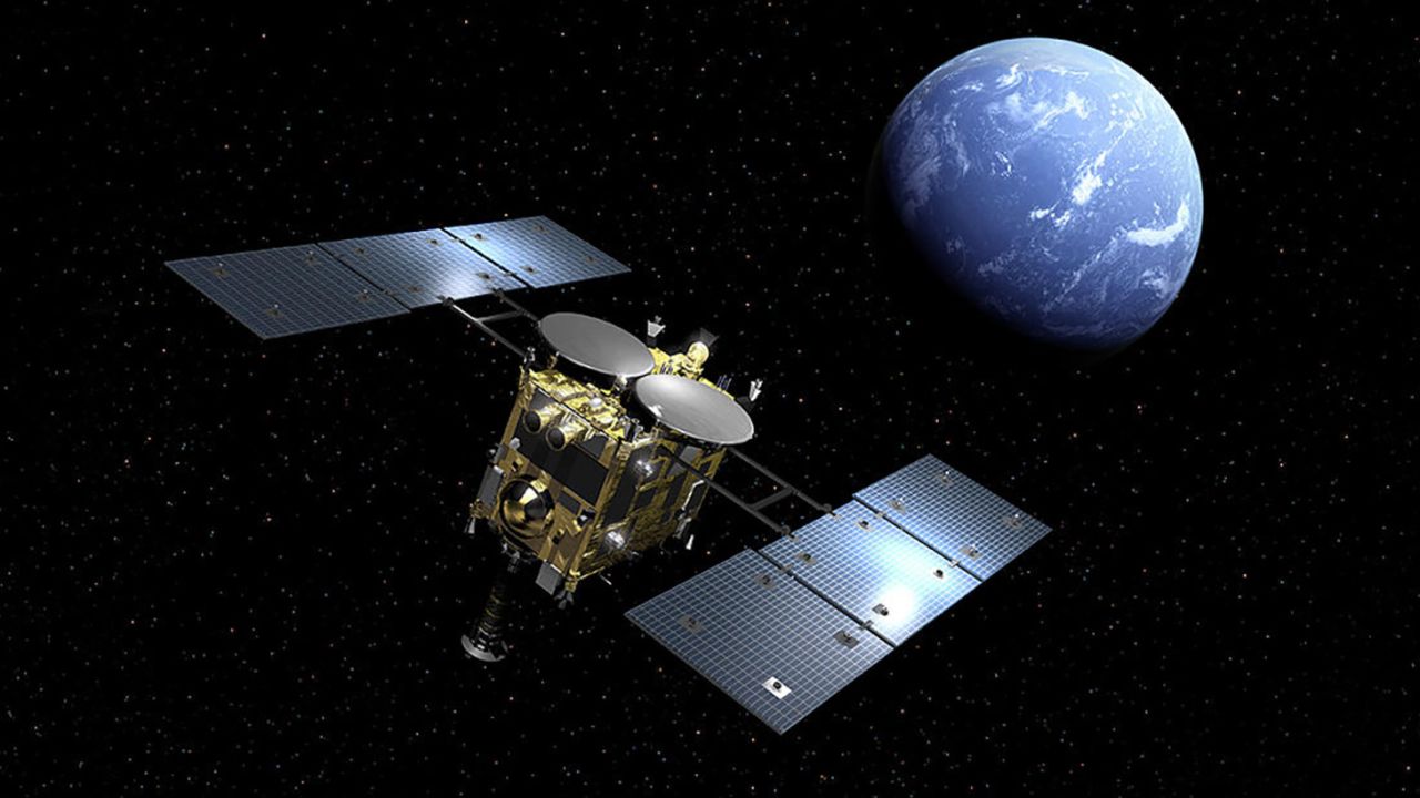 Japanese space agency JAXA landed the Hayabusa 2 probe on the surface of an asteroid.