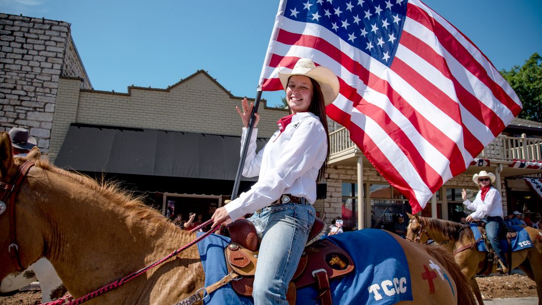 <strong>Granbury, Texas:</strong> Patriotism comes riding in every July 4 in Granbury's Old-Fashioned 4th of July Celebration. Granbury is a little under 40 miles southwest of Fort Worth. 