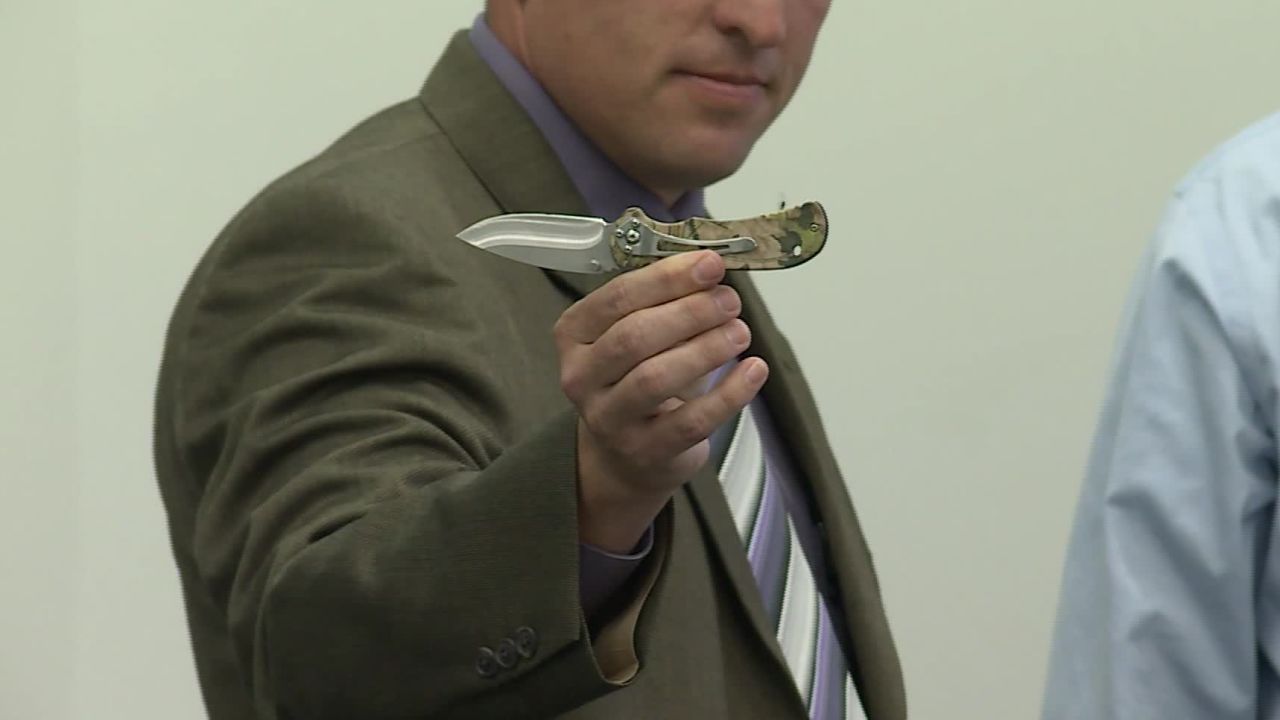 Troye Skinner was carrying a folding knife, duct tape, and pepper spray.