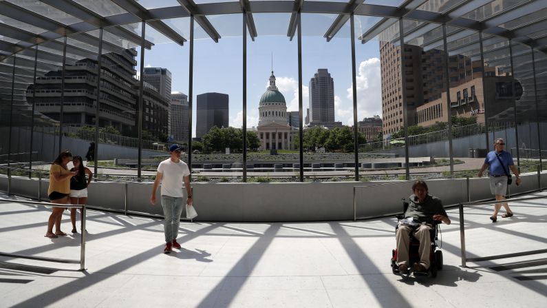 <strong>Walk on by: </strong>A new above-ground walkway has made it easier to access the arch and its namesake park without having a car.