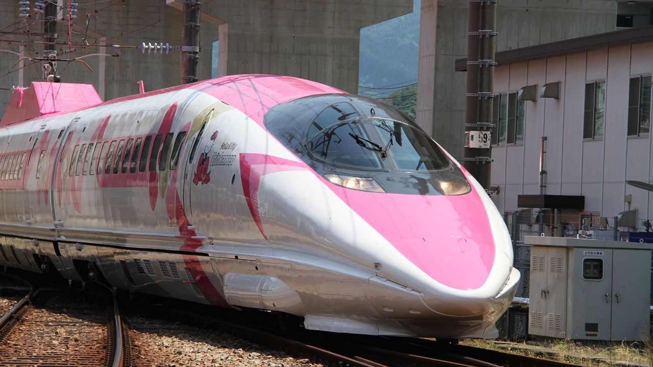 <strong>Hello Kitty:</strong> Possibly the most Japanese thing ever created -- a Hello Kitty-themed bullet train. 