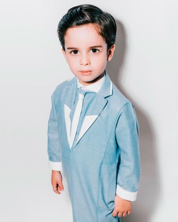 Toby's junior collection is extremely popular. "Adults are cautious about wearing more experimental styles but with kids, there's no limit -- the crazier you go, the more they love it!" says Al-akeel. 