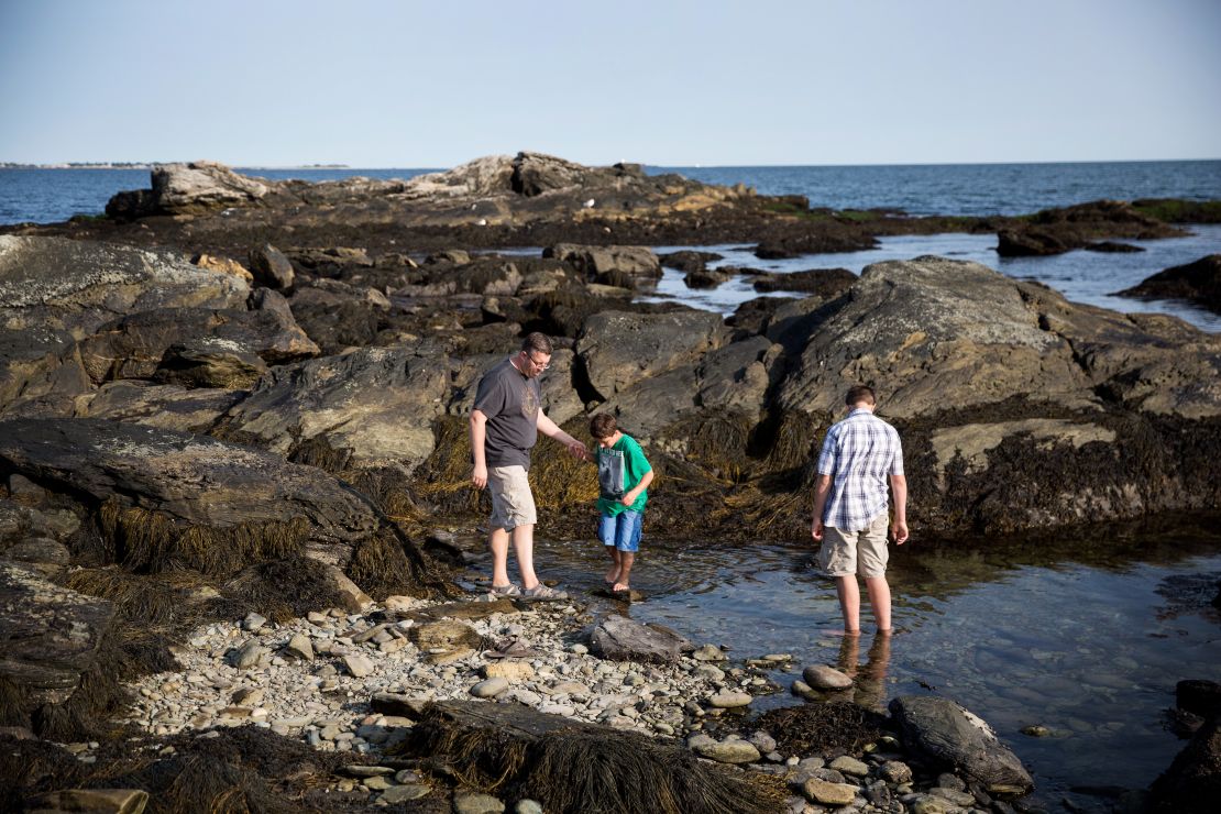 Weekend strolls to the beach have become a family routine. It allows them to be whole, away from the stares of the public, should Trevor seize. 