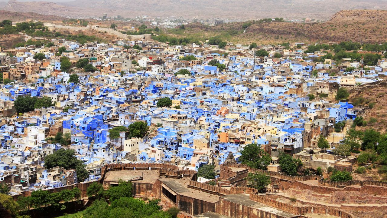 Jodhpur is famed for the blue-painted walls of the old city that sits in the shadow of the Mehrangarh Fort.