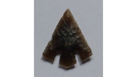 An arrowhead discovered at the site. 