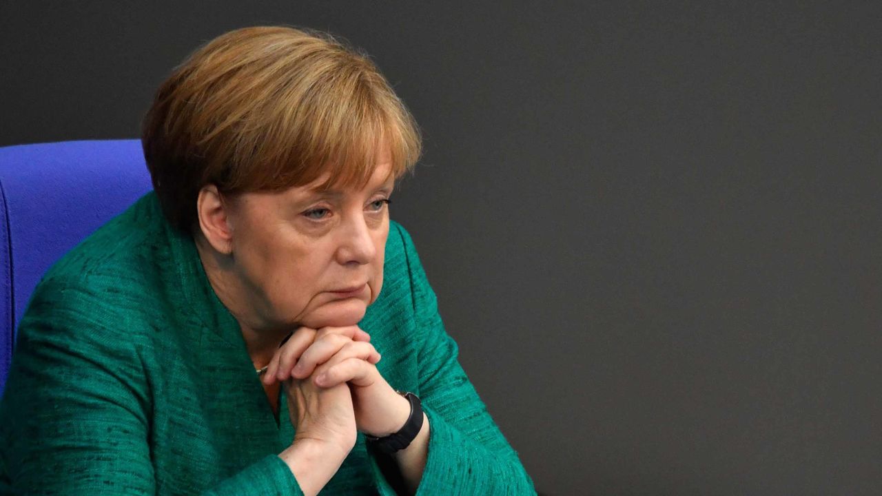 German Chancellor Angela Merkel attends a session at the Bundestag (lower house of parliament) on June 28, 2018 in Berlin. - Merkel warned that the migration challenge could determine Europe's fate, hours ahead of a Brussels summit with EU leaders expected to clash over the way forward. (Photo by John MACDOUGALL / AFP)        (Photo credit should read JOHN MACDOUGALL/AFP/Getty Images)