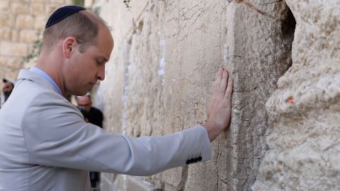 The Duke of Cambridge at the Western Wall.