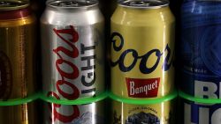 FAIRFAX, CA - MAY 02:  Cans of Coors  beer are displayed on a shelf at a liquor store on May 2, 2018 in Fairfax, California. Molson Coors Brewing Co. reported first quarter earnings that fell short of analyst expectations of $2.44 billion with revenue of $2.33 billion.  (Photo by Justin Sullivan/Getty Images)