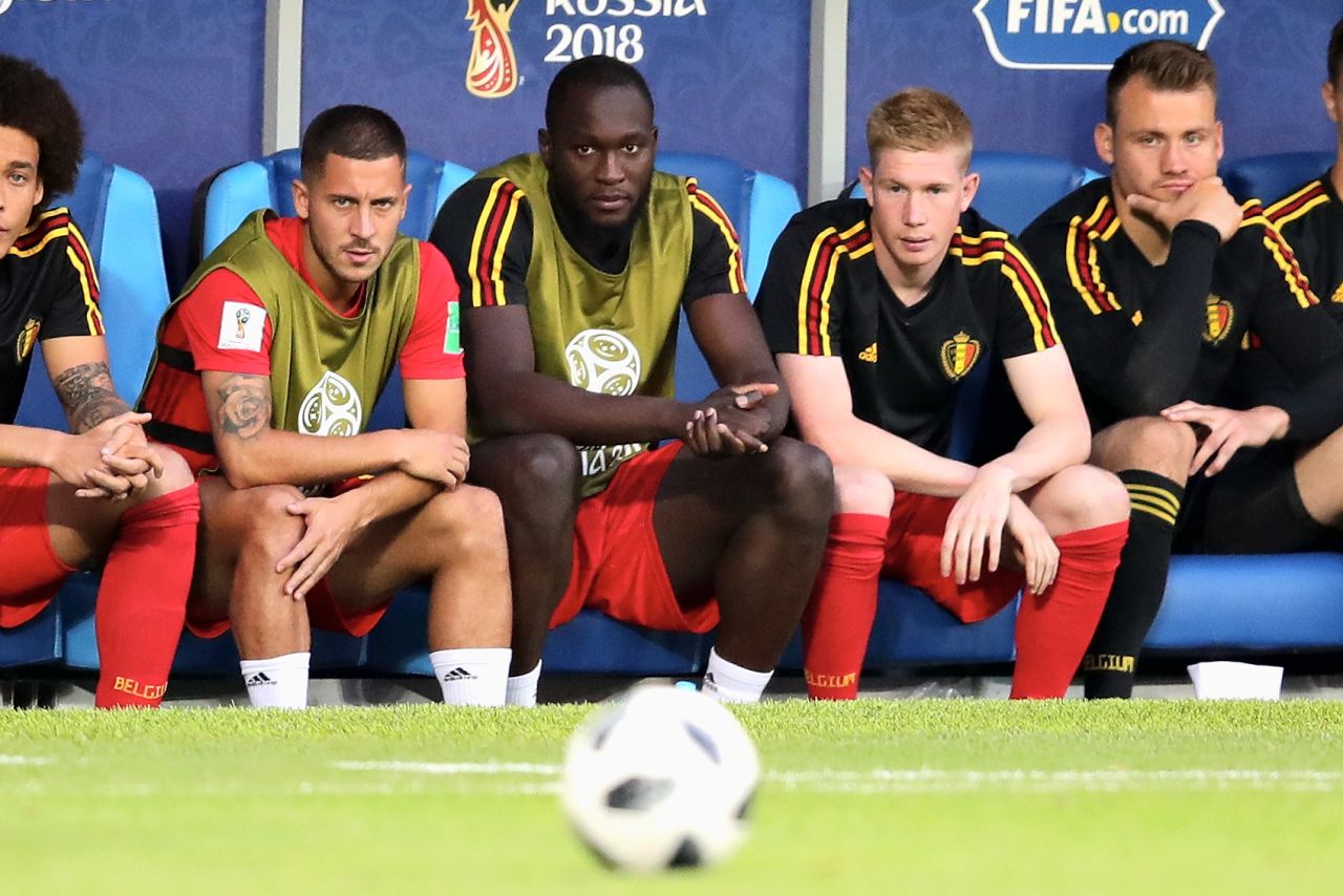 The Belgium-England match was notable for how many top players didn't see the field. With both teams already assured a spot in the knockout stage, many of their usual starters took the night off. Among those on the bench for Belgium were captain Eden Hazard, Romelu Lukaku and Kevin De Bruyne.
