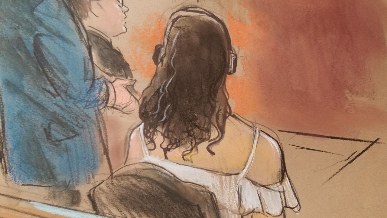 An immigrant teen in court. 