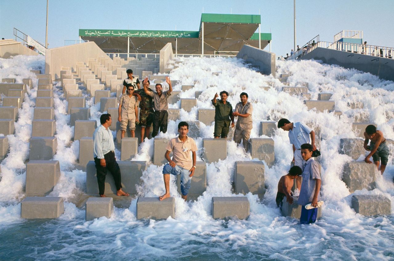 Libya relies on its subterranean aquifers. Since 1991, the Great Man-Made River -- a network of underground pipes -- has carried groundwater from southern Libya to places like the Ajdabiya reservoir, pictured here, on the northern coast.