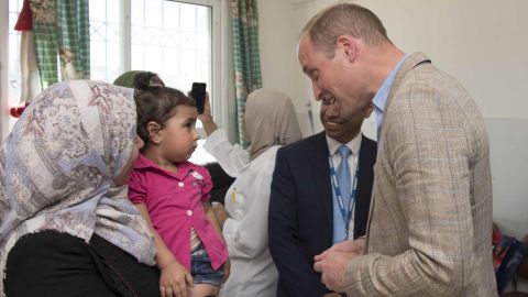 The Duke of Cambridge visits the Jalazone refugee camp north of Ramallah.