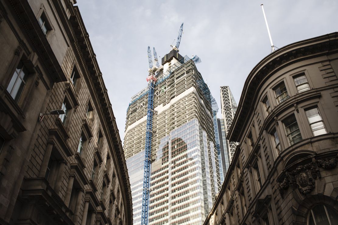 22 Bishopsgate tower, previous known as the Pinnacle and now marketed as Twentytwo, is currently under construction in London.