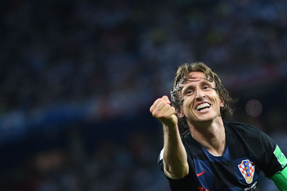 Modric scored a wonderful goal in Croatia's 3-0 win over Argentina.