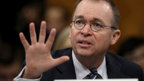 Acting White House Chief of Staff Mick Mulvaney testifies before Congress in February 2018. Win McNamee/Getty Images