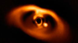 This is the first clear image of a planet caught in the act of formation around the dwarf star PDS 70.