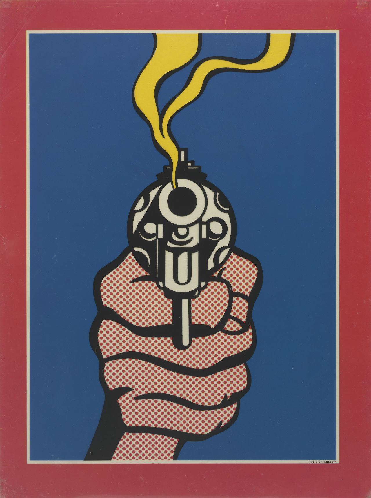 "Gun  in  America" by  Roy  Lichtenstein