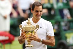 Federer won his eighth Wimbledon title in 2017.