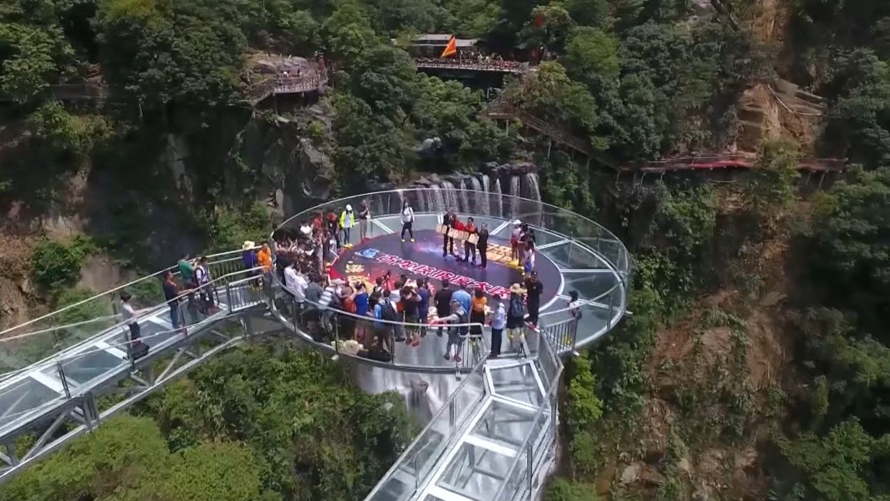 glass bridge Gulongxia scenic spot