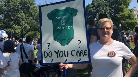 "Separating families, especially young children, without a plan to reunite them is abhorrent," Margaret Stokes said at Saturday's rally.