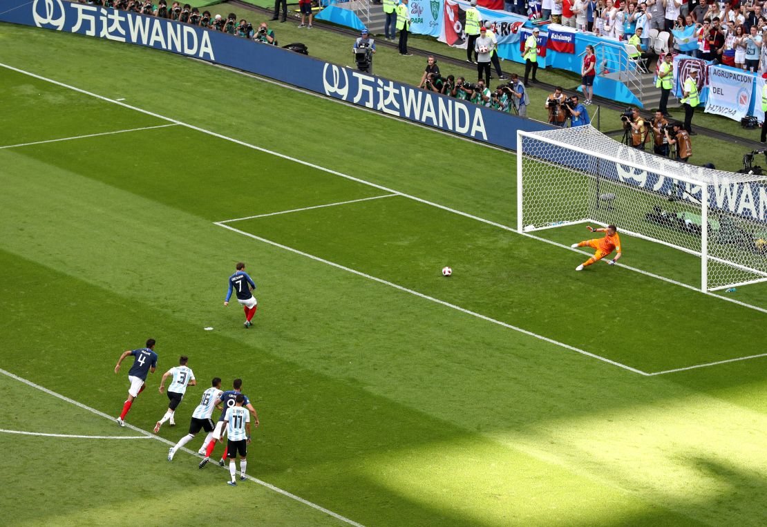 Griezmann opens the scoring from the spot.