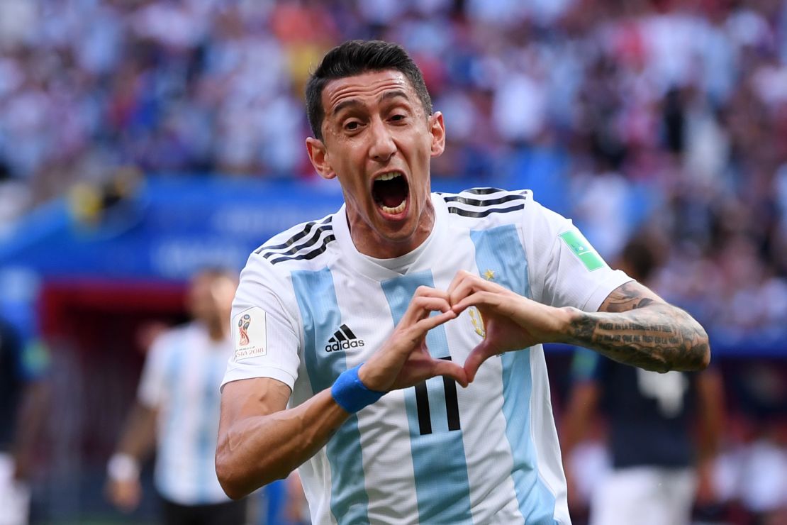 Di Maria's equaliser was the longest-range goal scored so far at the World Cup